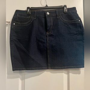 Venus dark blue denim mini skirt